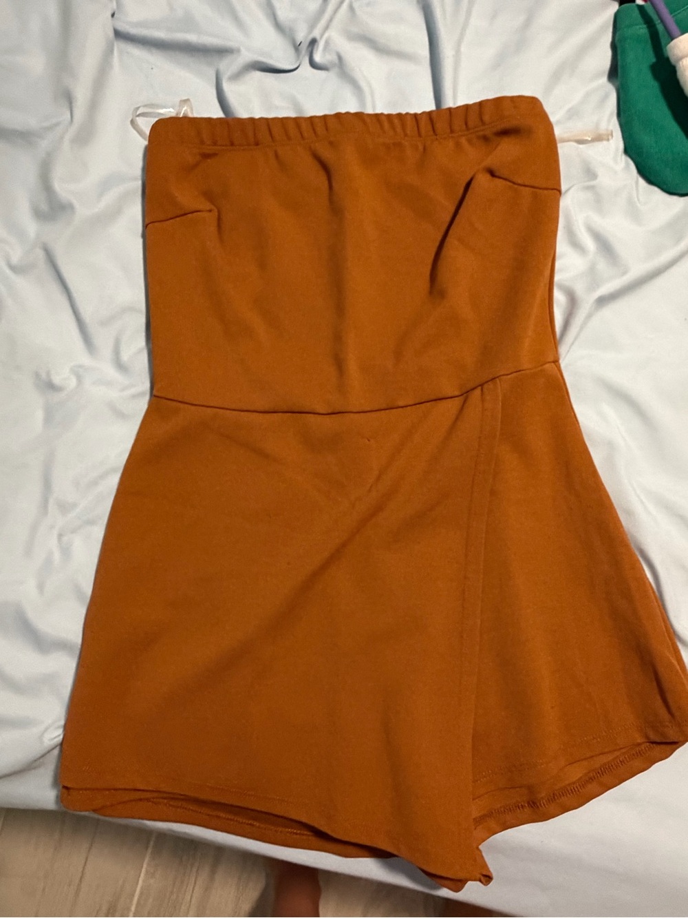 Windsor Burnt Orange Strapless Romper